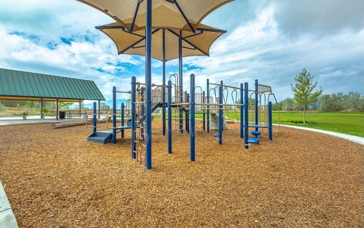 Wood chip playground in Utah