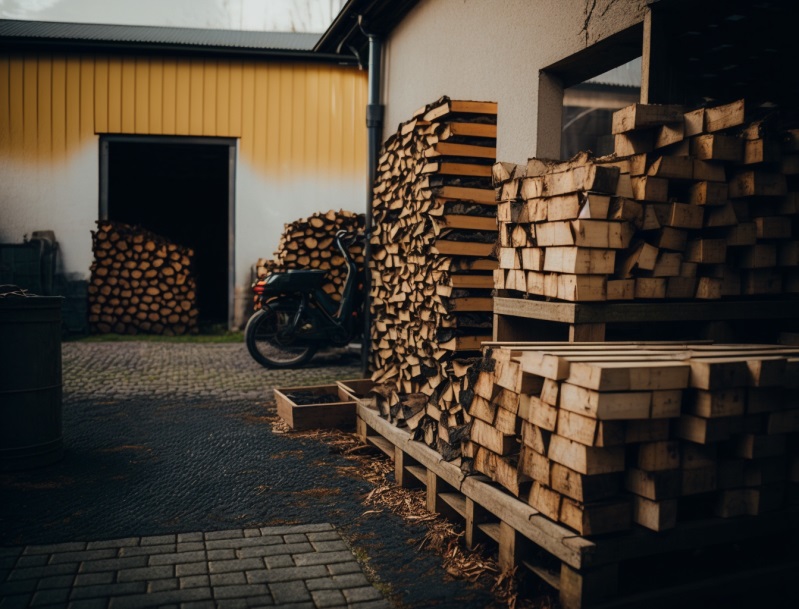 pallet of seasoned firewood